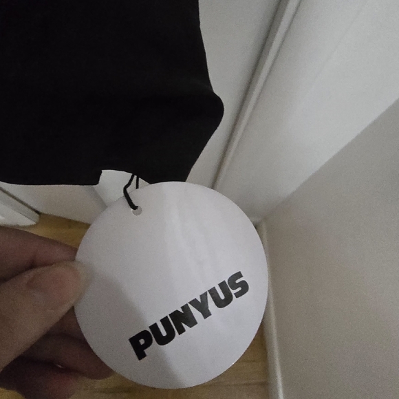 Japanese Plus Size Brand Punyus - Little Black Dress with Silver Hoop Detail - Picture 3 of 4